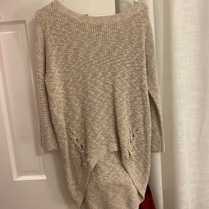 Express cream colored sweater size small